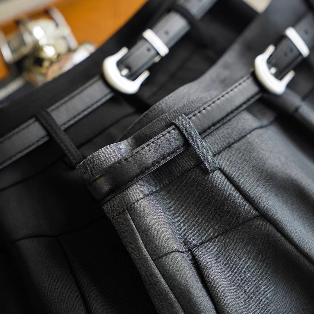 Damen Eleganter Midirock mit Taillengürtel Nord Taschen