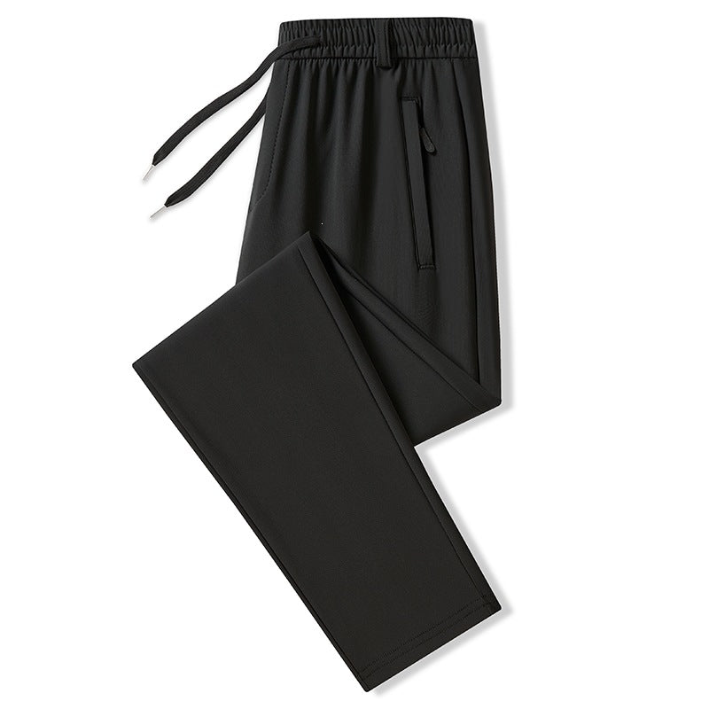 Herren Performance-Jogginghose im Straight-Fit mit elastischem Tunnelzugbund und verdeckter Reißverschlusstasche Nord Taschen