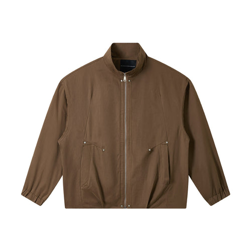Herren Kurz geschnittener Utility-Blouson mit hohem Funnelkragen und Pattentaschen Nord Taschen