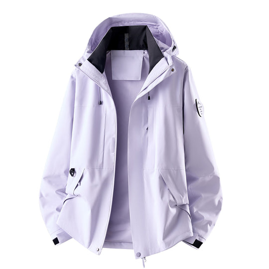 Herren Wasserabweisende Oversize-Outdoorjacke mit Kapuze, atmungsaktivem Softshell & Utility‑Taschen Nord Taschen