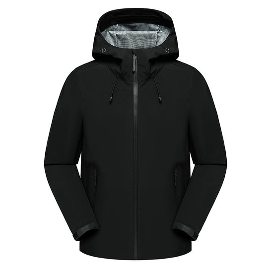 Herren Urbaner Softshell-Regenparka mit getapten Nähten, verstellbarer Kapuze und wasserdichtem Reißverschluss Nord Taschen