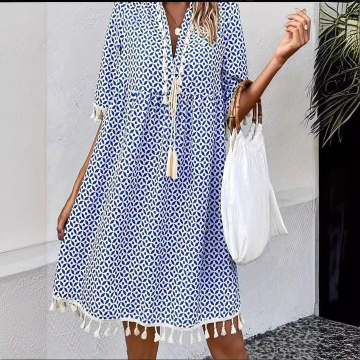 Damen Sommerkleid mit modischem Muster