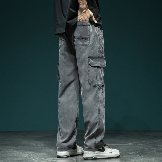 Herren Cargohose im Camouflage-Utility-Stil mit geradem Bein und robustem Canvas Nord Taschen