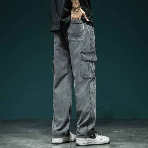 Herren Cargohose im Camouflage-Utility-Stil mit geradem Bein und robustem Canvas Nord Taschen