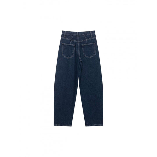 Damen Hochtaillierte weite Streifenjeans im Retro‑Look Nord Taschen