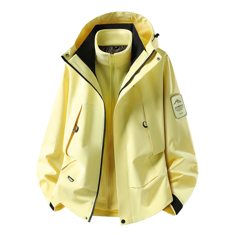 Unisex wasserfeste zweilagige Softshell-Regenjacke mit herausnehmbarem Fleecefutter und Kapuze Nord Taschen