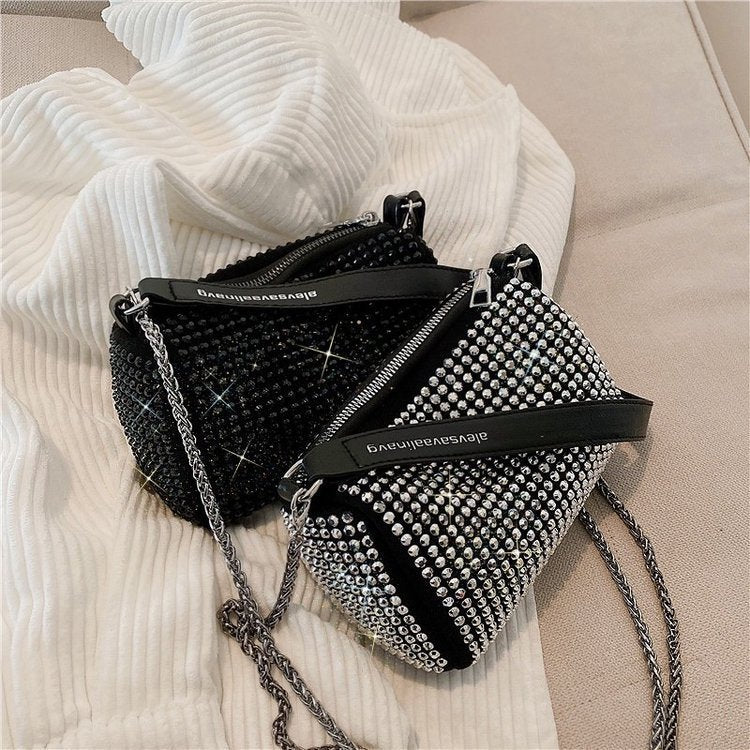 Damen elegante Umhängetasche mit Strassverzierungen Nord Taschen