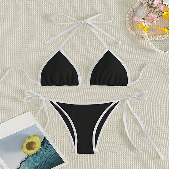 Damen Triangel-Bikini mit verstellbaren Bändern