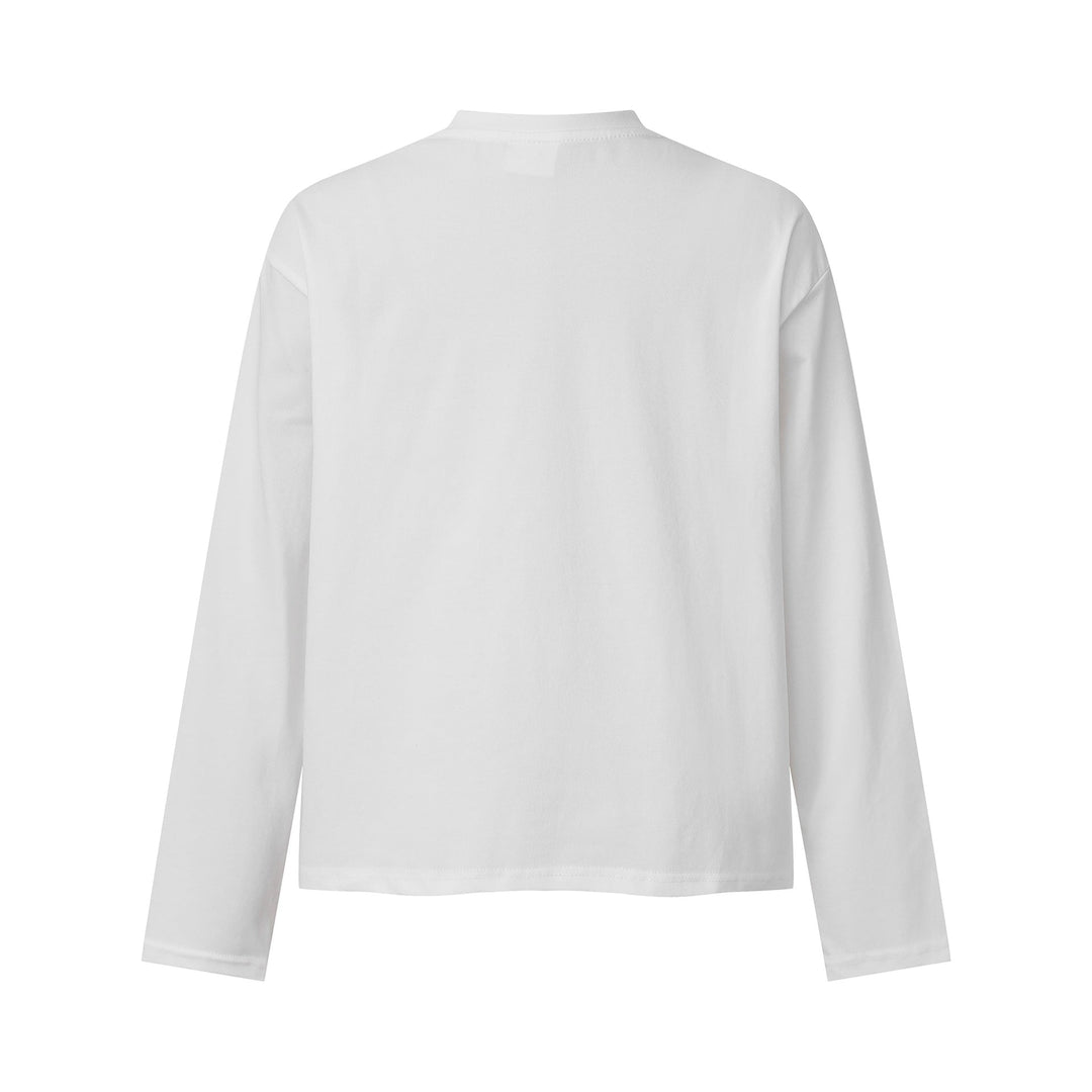 Damen Langarmshirt mit floralem Fotoprint und Oversize-Boxy-Schnitt Nord Taschen
