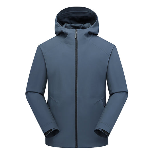 Herren Wasserabweisende Softshell-Outdoorjacke mit Kapuze, verschweißten Nähten & minimalistischer Reißverschluss Nord Taschen