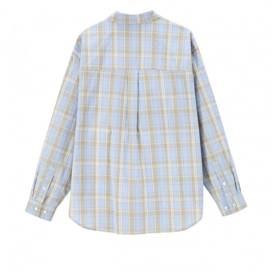Unisex Boxy-kariertes Overshirt mit Hemdkragen und aufgesetzter Brusttasche Nord Taschen