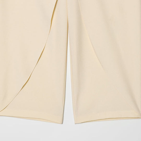 Damen Cropped Palazzo‑Hose mit Tulpenüberlappung und hohem Bund Nord Taschen
