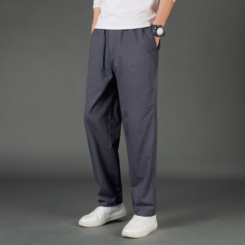 Herren Weite Baumwoll-Chinohose im Relaxed-Fit mit elastischem Komfortbund & verdeckten Eingriffstaschen Nord Taschen