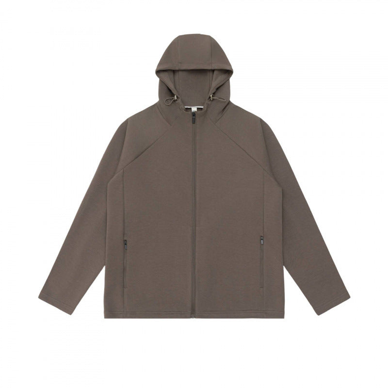 Unisex Leichte Kapuzen-Zipjacke aus technischem Fleece mit Raglanärmeln Nord Taschen