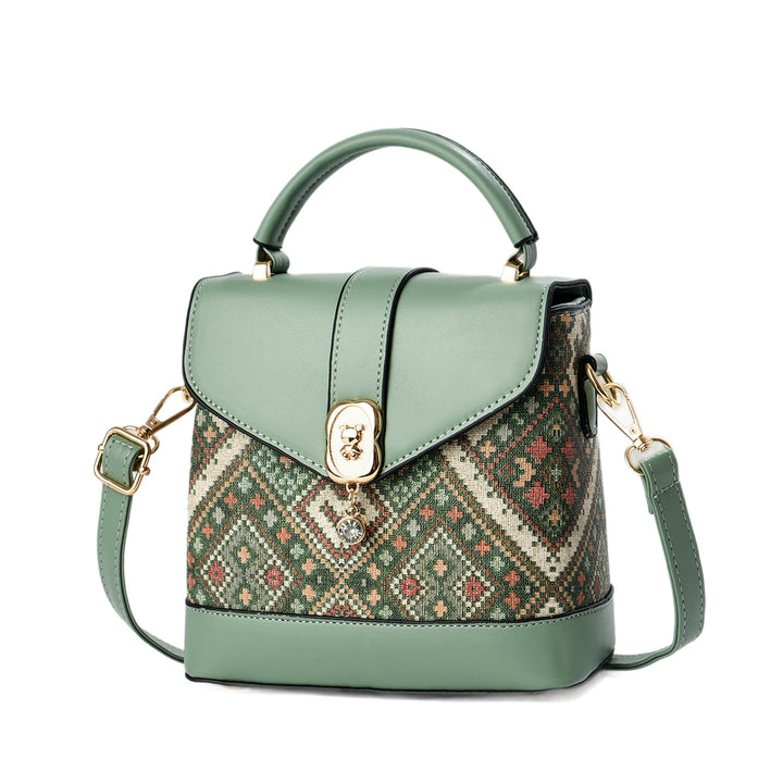 Damen Stylish Schultertasche mit detailreichem Muster Nord Taschen