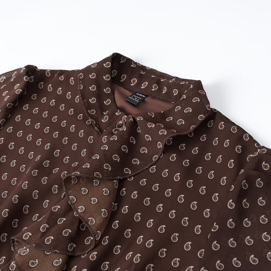 Damen Midikleid mit Rüschenblende und taillierter A-Linien-Silhouette Nord Taschen