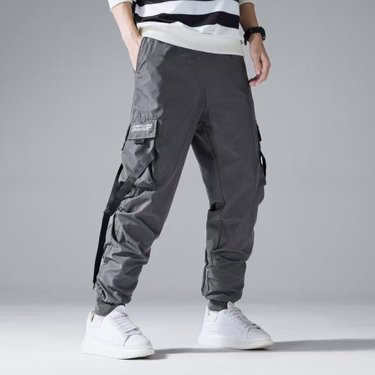 Herren Tech-Cargo-Jogginghose mit Multifachtaschen, Zugbändern & elastischen Bündchen Nord Taschen