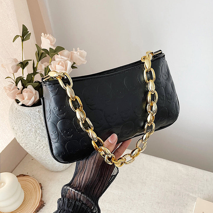 Damen Clutch-Tasche mit kunstvollem Totenkopf-Design Nord Taschen
