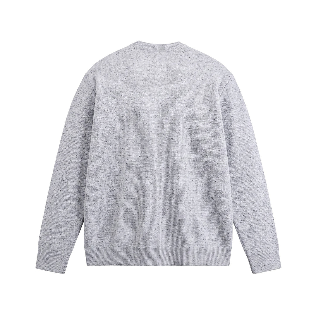 Herren Strukturierter Henley‑Strickpullover mit Dreifach‑Knopfleiste Nord Taschen