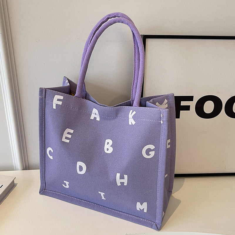 Damen Einkaufstasche mit buntem Alphabet-Design und stabilen Griffen Nord Taschen