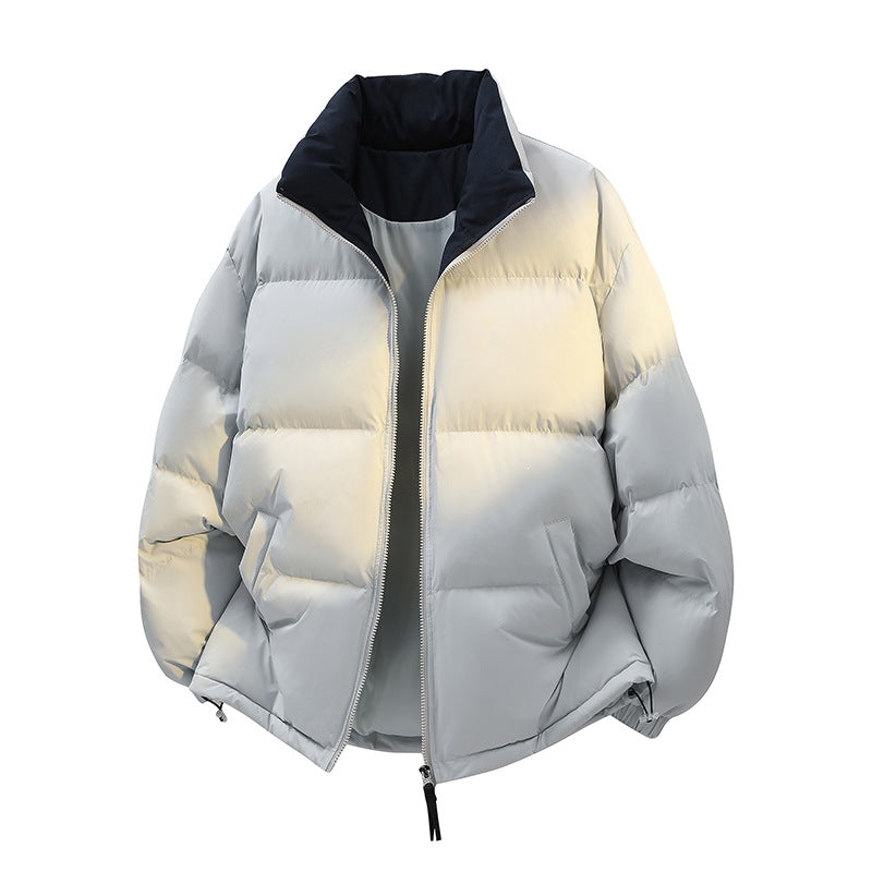 Unisex Oversize-Steppjacke mit hohem Kragen, zweifarbiger Innenfütterung & verstellbarem Saum Nord Taschen
