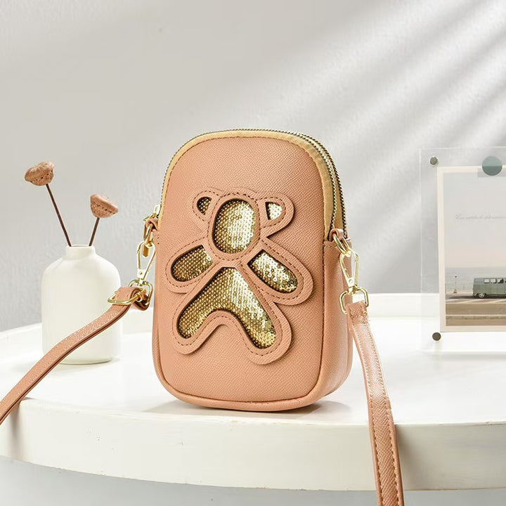 Damen modische Crossbody-Tasche mit charmantem Bärdesign Nord Taschen
