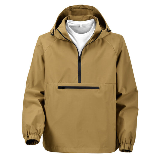 Herren Praktische Windjacke mit Kapuze und Reißverschlusstaschen Nord Taschen