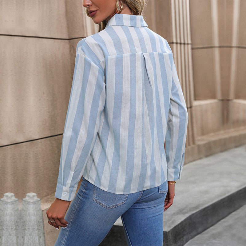 Damen Elegante Bluse mit Streifen Nord Taschen