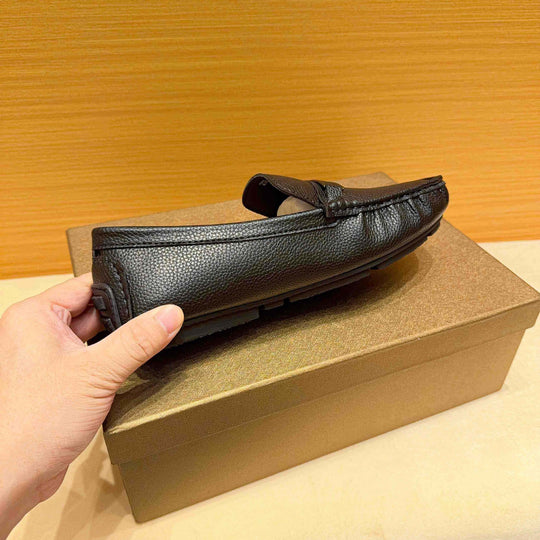 Herren Mokassins aus hochwertigem Leder mit eleganter Ziernaht Nord Taschen