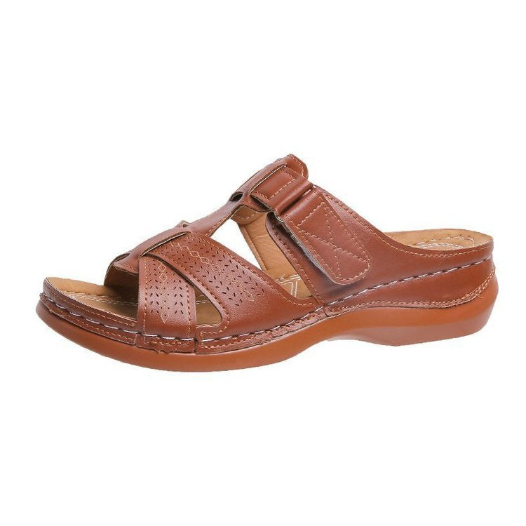 Damen Komfortable Sandalen mit verstellbaren Riemen und anatomischer Fußbett