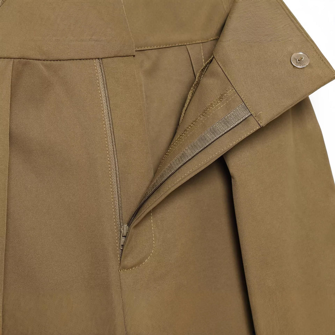 Damen Culotte‑Hose mit hoher Taille und markanter Frontfalte Nord Taschen