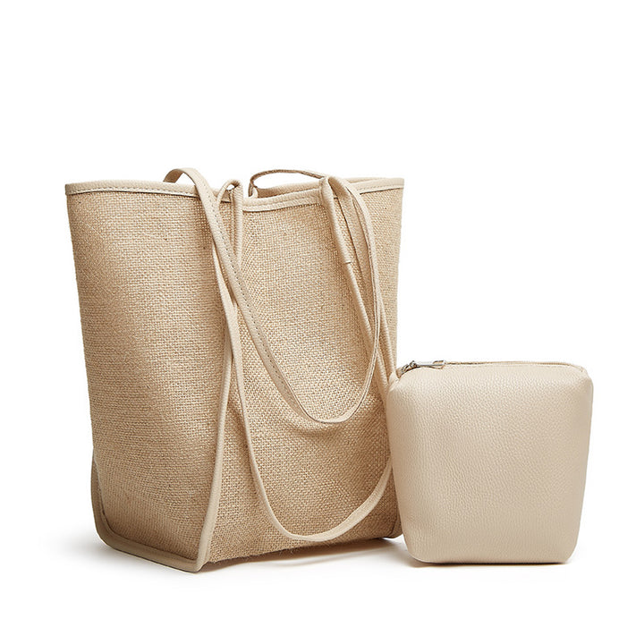 Damen Shopper-Tasche mit abnehmbarem Innenbeutel und eleganten Kunstlederakzenten Nord Taschen
