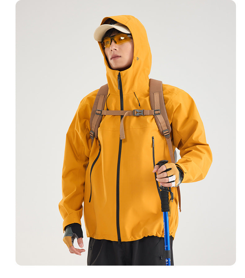 Damen Leichte technische Regenjacke im Oversize-Utility-Schnitt mit verstellbarer Kapuze Nord Taschen