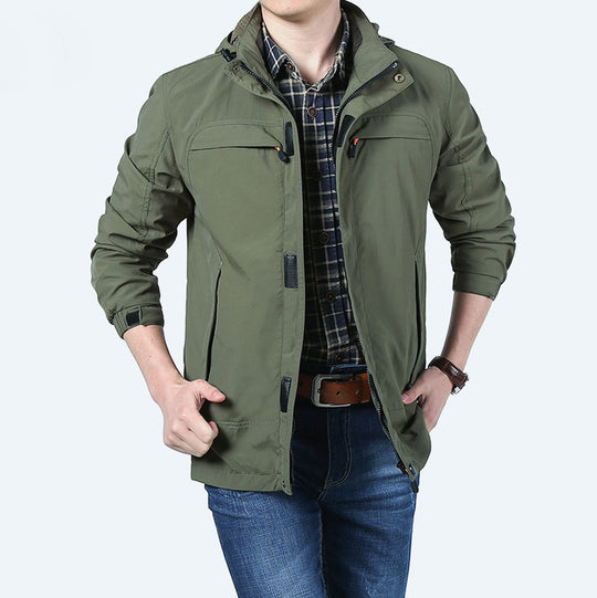 Herren leichter funktionaler Fieldparka mit Kapuze und multifunktionalen Taschen Nord Taschen
