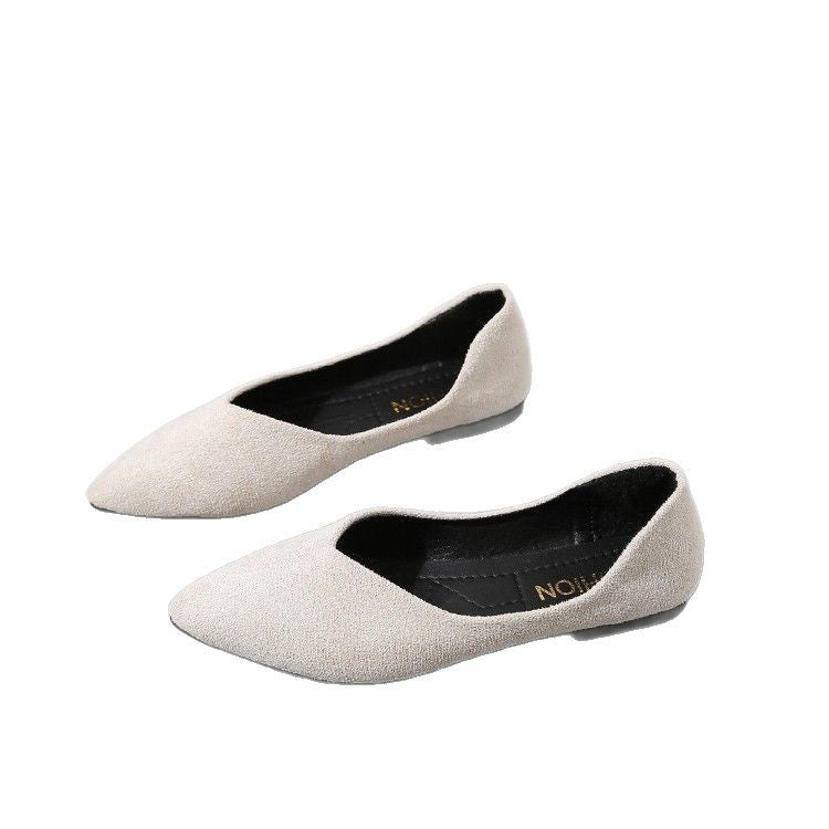 Damen  spitze Ballerina aus Microvelours mit gepolstertem Komfortfußbett Nord Taschen