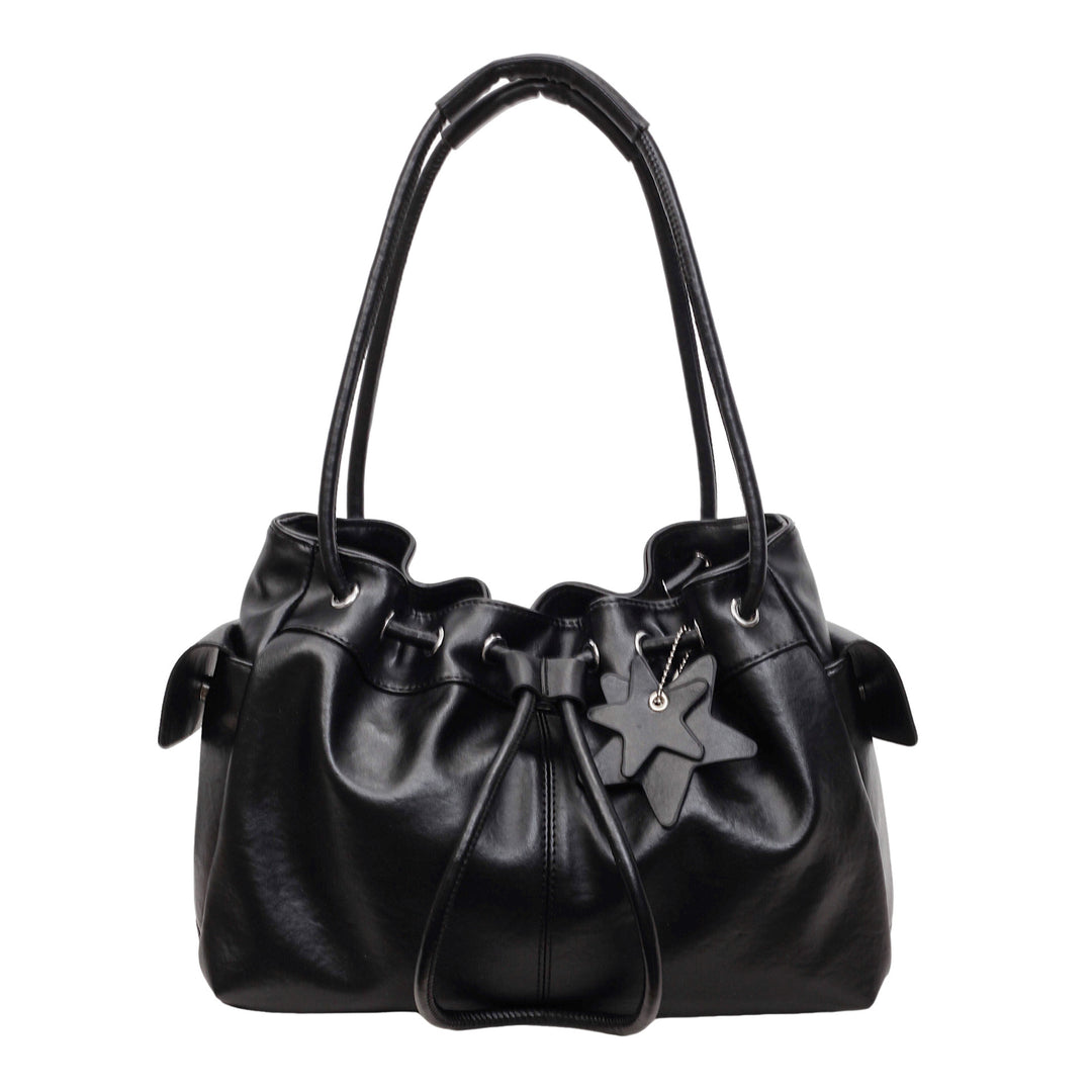 Damen Hobo-Tasche aus weichem Kunstleder mit praktischem Zugbandverschluss Nord Taschen