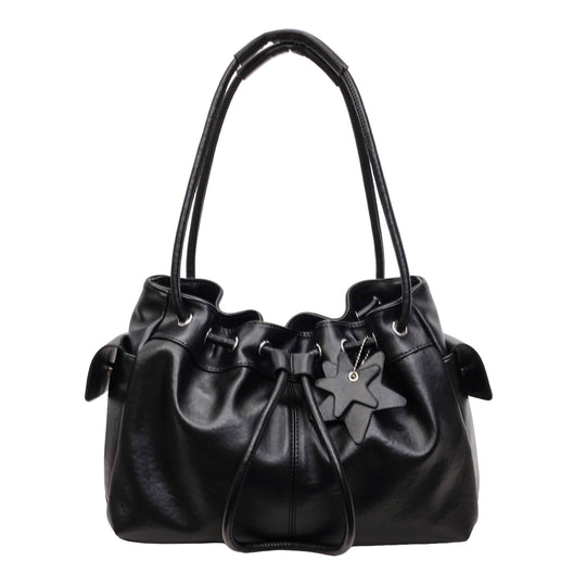 Damen Hobo-Tasche aus weichem Kunstleder mit praktischem Zugbandverschluss Nord Taschen