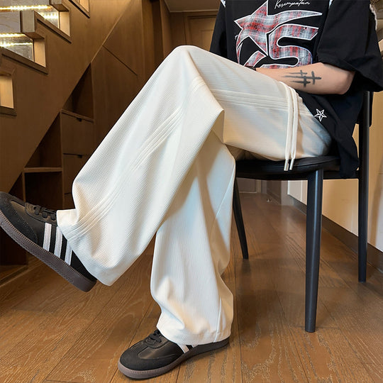 Herren Weite Relaxed Loungebundhose mit Tunnelzug und Eingrifftaschen Nord Taschen