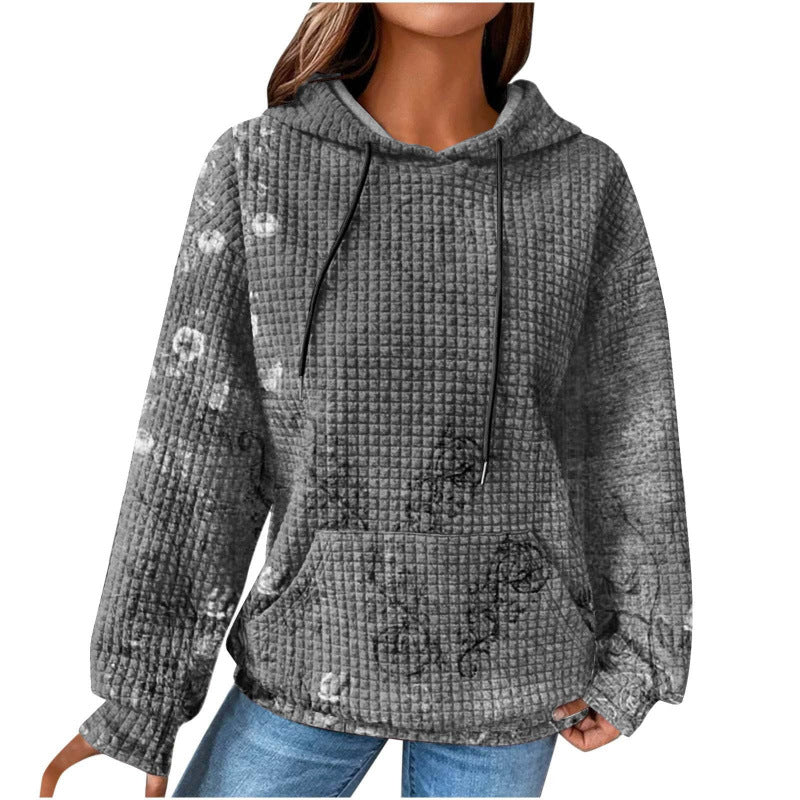 Damen Modischer Kapuzenpullover im Karodesign Nord Taschen