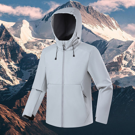 Herren Atmungsaktive Softshell-Fleecejacke mit mehrlagiger Membran, ergonomischem Schnitt und verstellbarer Kapuze Nord Taschen