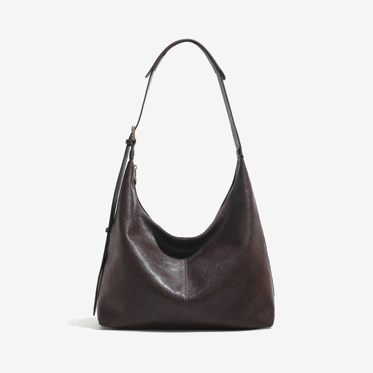 Damen Hobo-Tasche aus edlem Leder mit verstellbarem Schulterriemen Nord Taschen