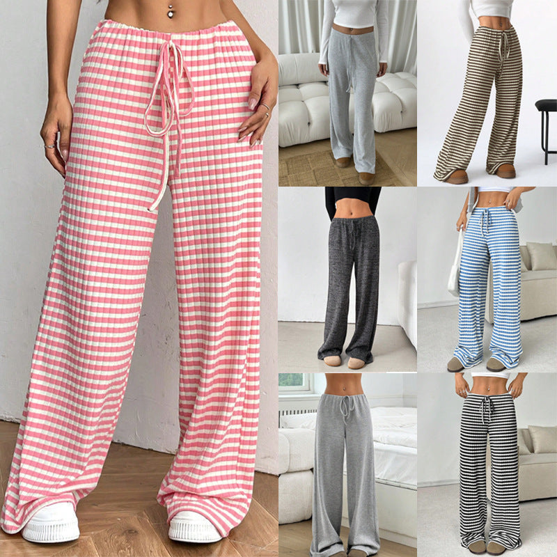 Damen luftige Komfort-Hose mit elastischem Bund und Taschen