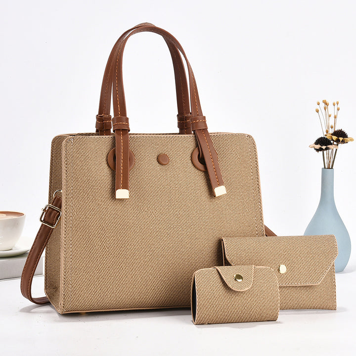Damen modische Shopper-Tasche mit zusammenpassendem Mini-Portemonnaie von Nord Taschen
