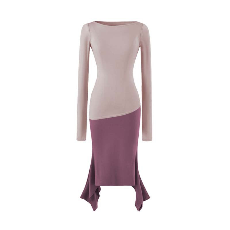 Damen Figurbetontes Midikleid mit asymmetrischem Zipfelsaum und Paneel-Design Nord Taschen
