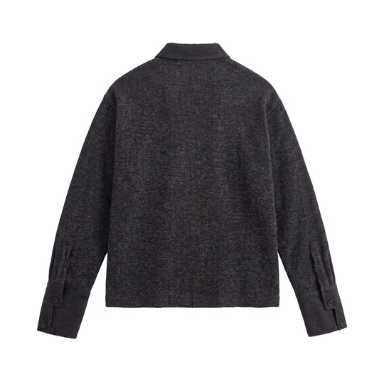 Unisex Boxy‑Polo‑Sweatshirt mit Kontrastkragen und verlängerten Ärmelbündchen Nord Taschen