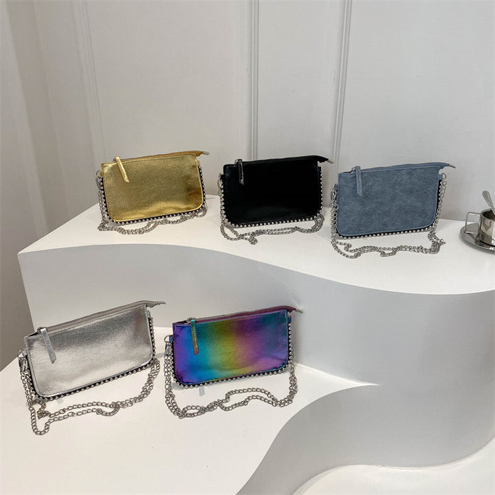 Damen elegante Clutch Tasche mit Kettendetails Nord Taschen