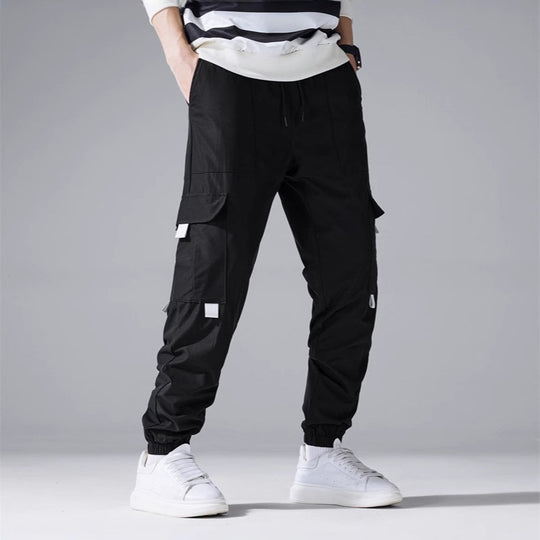 Herren Cargojogginghose mit Multifunktionstaschen, Tunnelzugbund & elastischen Beinabschlüssen Nord Taschen