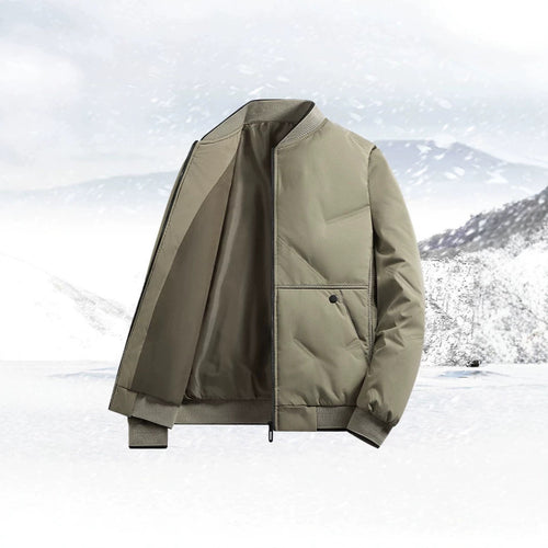 Herren Gepolsterte Thermo-Bomberjacke mit Stehkragen, Reißverschluss & isolierender Wattierung Nord Taschen