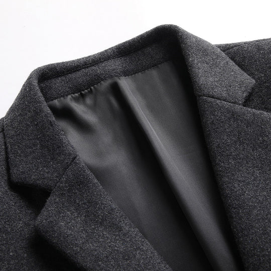 Herren Modernes Wollmix-Sakko im Slim-Fit mit Ein-Knopf und Pattentaschen Nord Taschen