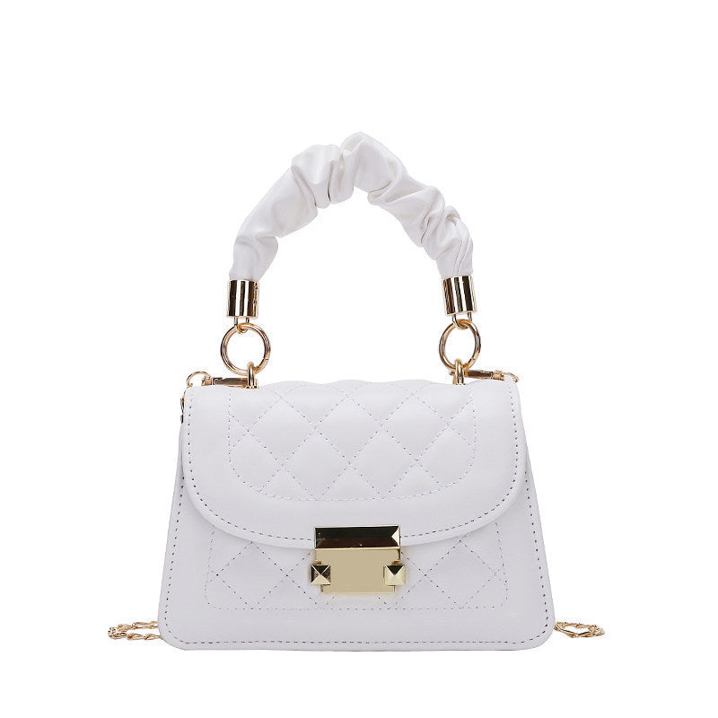 Damen elegante Kunstleder-Handtasche mit geflochtenem Tragegriff Nord Taschen